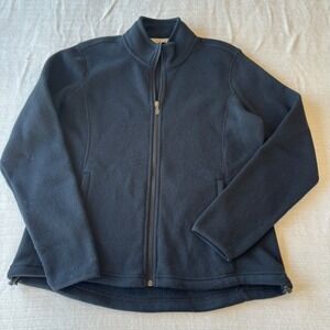 Orvis Women's Marled Sweater Fleece Full-Zip Jacket Black Size M